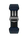 TAG HEUER Connected Blue Croc-Embossed Rubber Watch Band