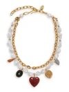 LIZZIE FORTUNATO WOMEN'S TAROT GARDEN 18K GOLDPLATED, 12-16MM PEARL & MIXED-STONE 2-STRAND NECKLACE,0400012906189