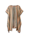 BURBERRY WOMEN'S ICON STRIPE SILK SCARF CAPE,0400012732130