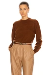 Loulou Studio Women's Arutua Cashmere Crewneck Knit Sweater In Chocolate