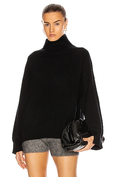 Loulou Studio Murano Cashmere Sweater In Black Melange