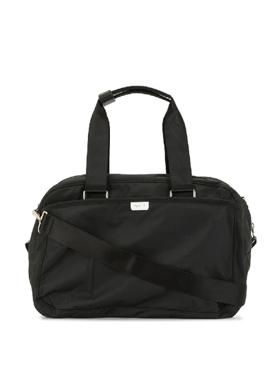 Agnès B. Round Top Handle Holdall In Black