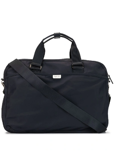 Agnès B. Round Top Handle Holdall In Blue