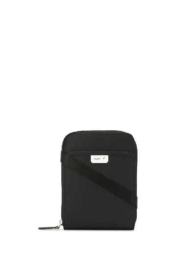 Agnès B. Canvas Shoulder Bag In Black