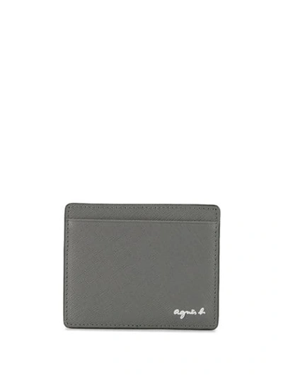 Agnès B. Logo Plaque Card Holder In Black