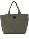 Agnès B. Embroidered-detail Canvas Tote Bag In Green