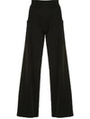 Agnès B. Mathis Wide Leg Trousers In Black