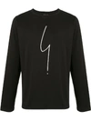 Agnès B. Coulos Long-sleeved T-shirt In Black
