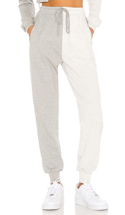 Superdown Renna Two Tone Sweatpants In Grey Multi