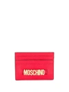 MOSCHINO MOSCHINO WOMEN'S RED LEATHER CARD HOLDER,A811680030112 UNI