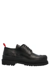 424 424 MEN'S BLACK LEATHER LACE-UP SHOES,424PFW20033BLACK 43