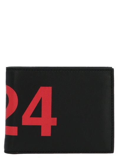 424 Fold Leather Wallet In Black
