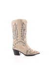 LEQARANT LEQARANT WOMEN'S BEIGE LEATHER ANKLE BOOTS,1009BEIGE 40