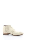 LIDFORT LIDFORT MEN'S WHITE LEATHER ANKLE BOOTS,200WHITE 6