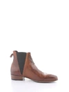 LEQARANT LEQARANT MEN'S BROWN LEATHER ANKLE BOOTS,19700LEBROWN 41