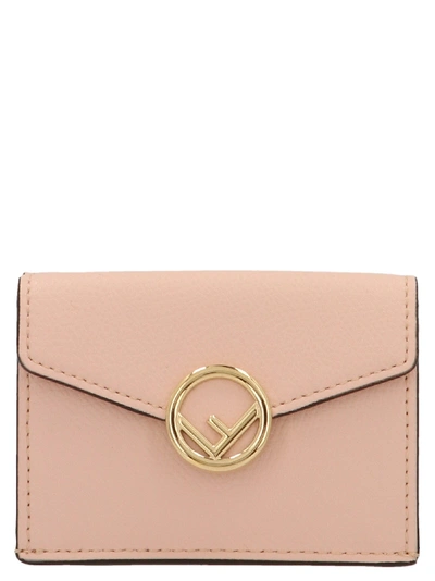 Fendi Micro Trifold Wallet In Pink