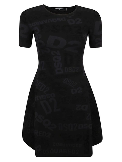 Dsquared2 Fabric Short Dress In Black
