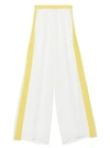 KARL LAGERFELD KARL LAGERFELD WOMEN'S WHITE VISCOSE PANTS,20KW201W1002WHITE 38