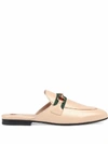 Gucci Princetown Leather Slippers In Pink