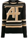 ALBERTA FERRETTI LONG-SLEEVED MONOGRAM KNIT JUMPER