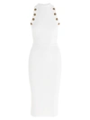 BALMAIN BALMAIN BUTTON EMBELLISHED KNIT DRESS