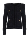 BALMAIN BALMAIN COLLARLESS TWEED JACKET