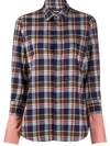 Dsquared2 Layered-sleeves Plaid Shirt In Blue