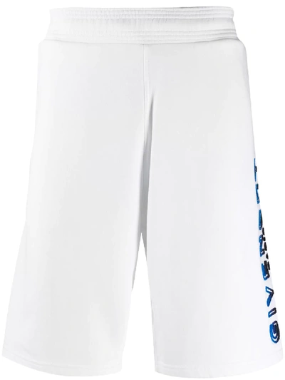 Givenchy Logo Printed Track Shorts In White