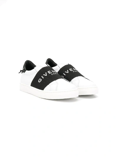 Givenchy Kids' Elasticated Logo-band Sneakers In White
