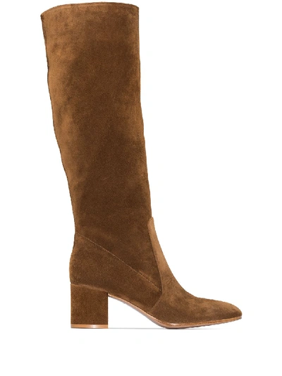 Gianvito Rossi 60mm Calf-length Boots In Braun