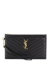 SAINT LAURENT MONOGRAM CHAIN QUILTED CLUTCH