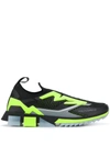 Dolce & Gabbana Dolce And Gabbana Black And Green Sorrento Sneakers In Black