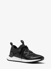 MICHAEL KORS NOLAN MESH AND RUBBERIZED LEATHER TRAINER