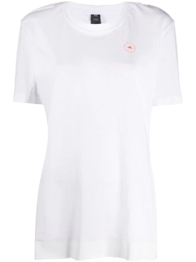 Adidas By Stella Mccartney Logo Print Short-sleeve T-shirt In White