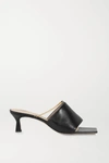 WANDLER ISA CHAIN-EMBELLISHED LEATHER MULES