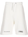 Throwback Logo Embroidered Track Shorts In White