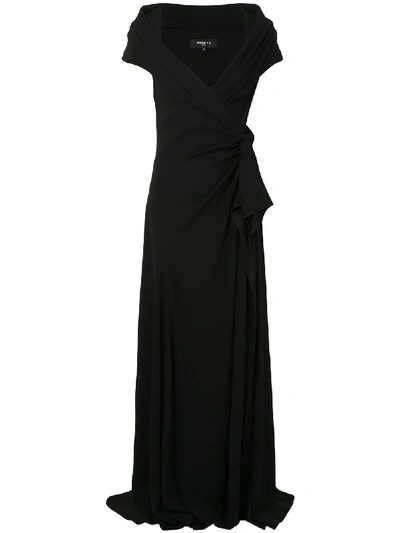 Paule Ka Envers Draped-side Gown In Black