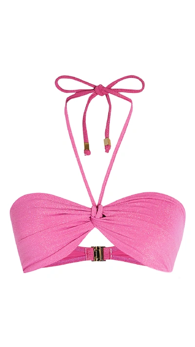 Suboo Kate Twist Front Bandeau In Hot Pink