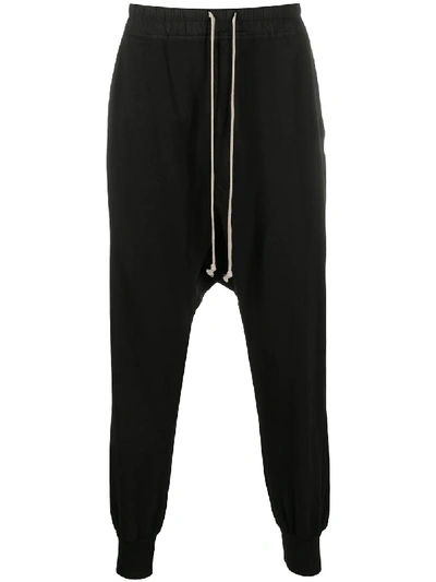 RICK OWENS DRKSHDW DROP-CROTCH TRACK PANTS