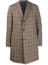 TAGLIATORE SINGLE BREASTED CHECK COAT