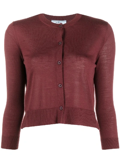 Prada Klassischer Cardigan In Rot