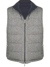 BRUNELLO CUCINELLI REVERSIBLE QUILTED GILET