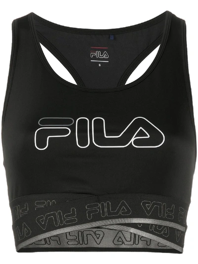 Fila Logo-print Sports Bra In Black