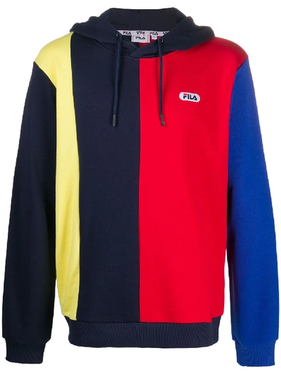 Fila Colour-block Hoodie In Red