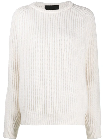 Haider Ackermann Ribbed-knit Jumper In Neutrals