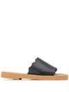 SEE BY CHLOÉ SCALLOPED LEATHER FLATS