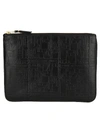 COMME DES GARÇONS COMME DES GARCONS WALLET EMBOSSED POUCH,11468160