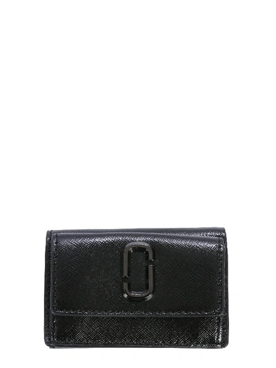 Marc Jacobs Snapshot Mini Trifold Black Leather Wallet