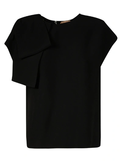 N°21 Capped Sleeve Blouse In Black