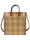 BURBERRY CHECKED TOTE,11478543